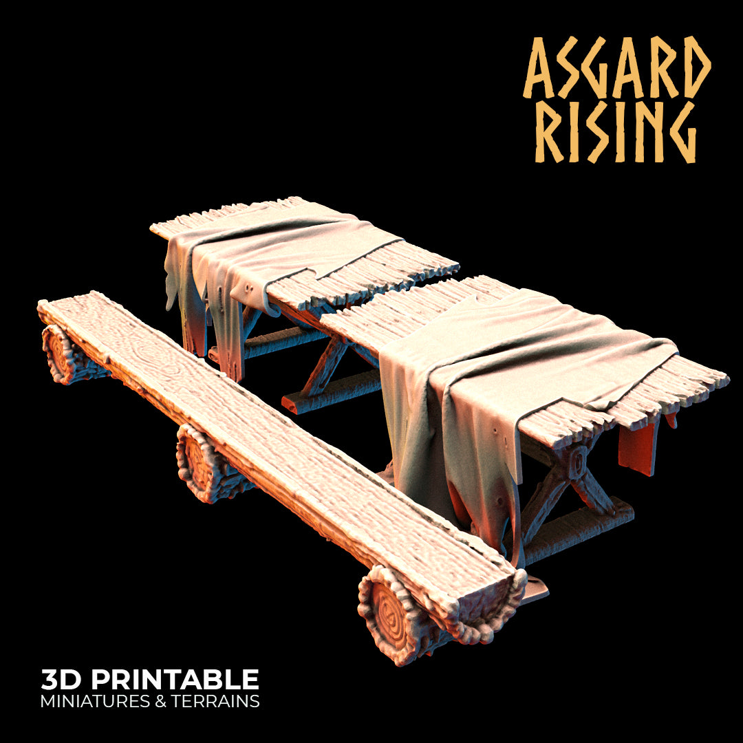 TABLES and BENCHES Set  - Asgard Rising