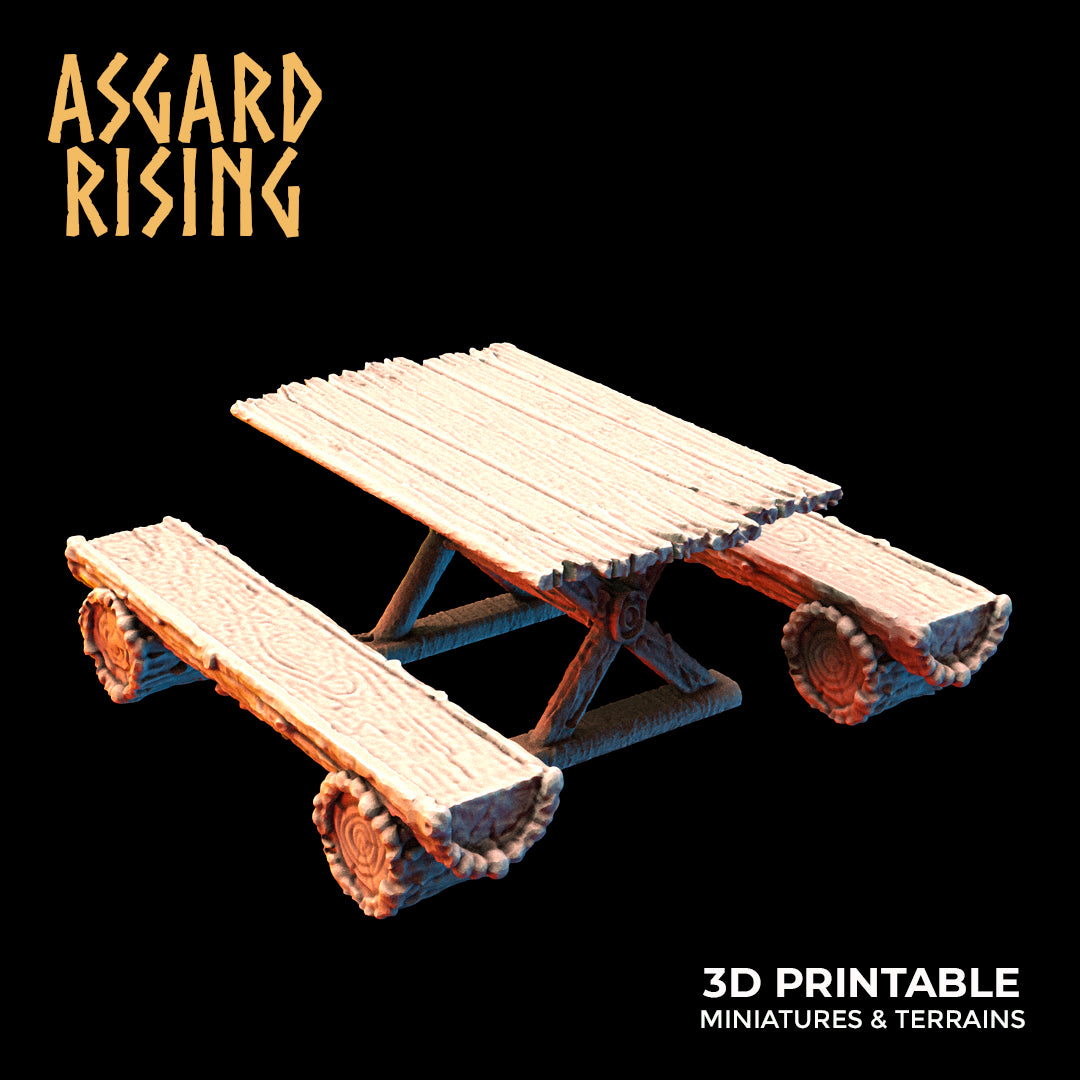 TABLES and BENCHES Set  - Asgard Rising