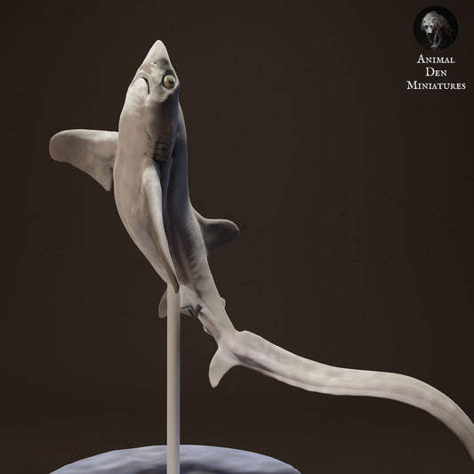 Big Eye Thresher Shark Jumping - Animal Den Miniatures