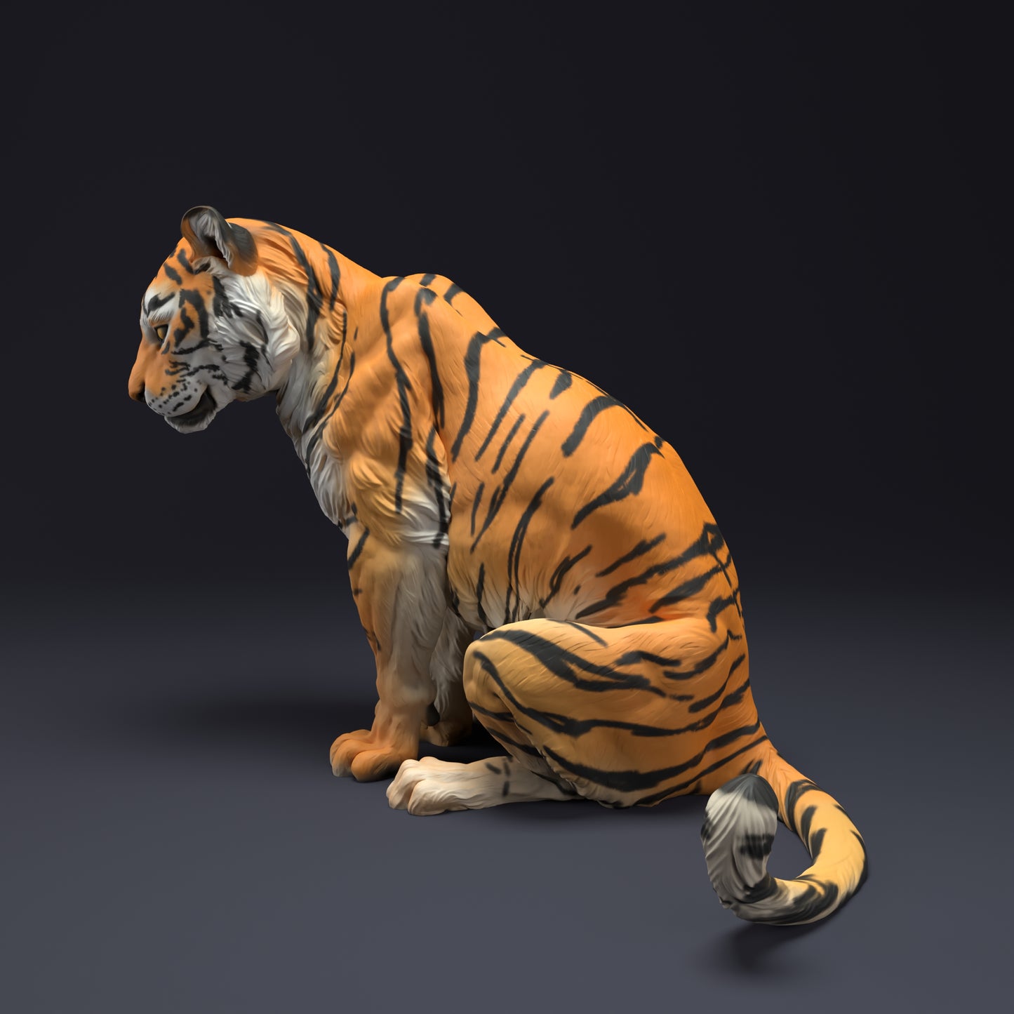 Bengal Tiger Sit - Animal Den Miniatures