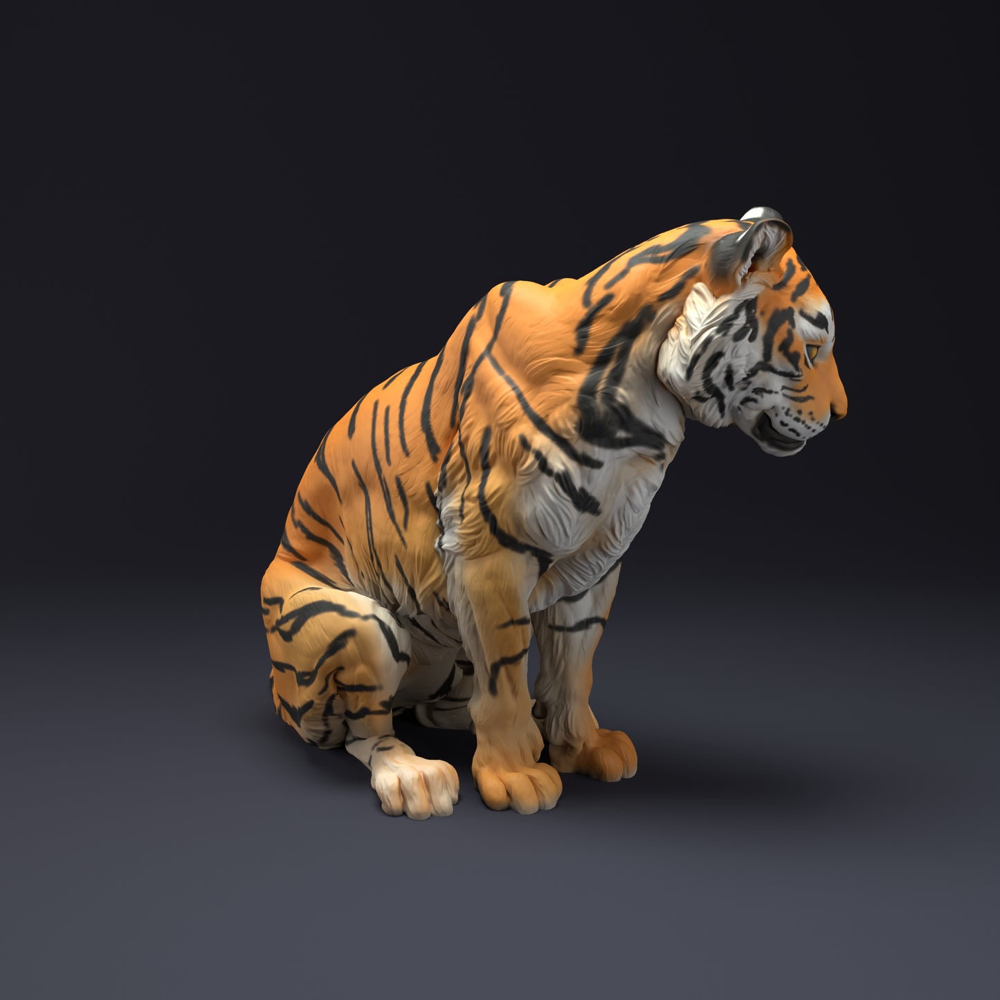 Bengal Tiger Sit - Animal Den Miniatures