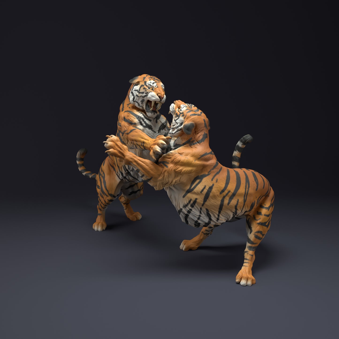 Bengal Tiger Fight - Animal Den Miniatures