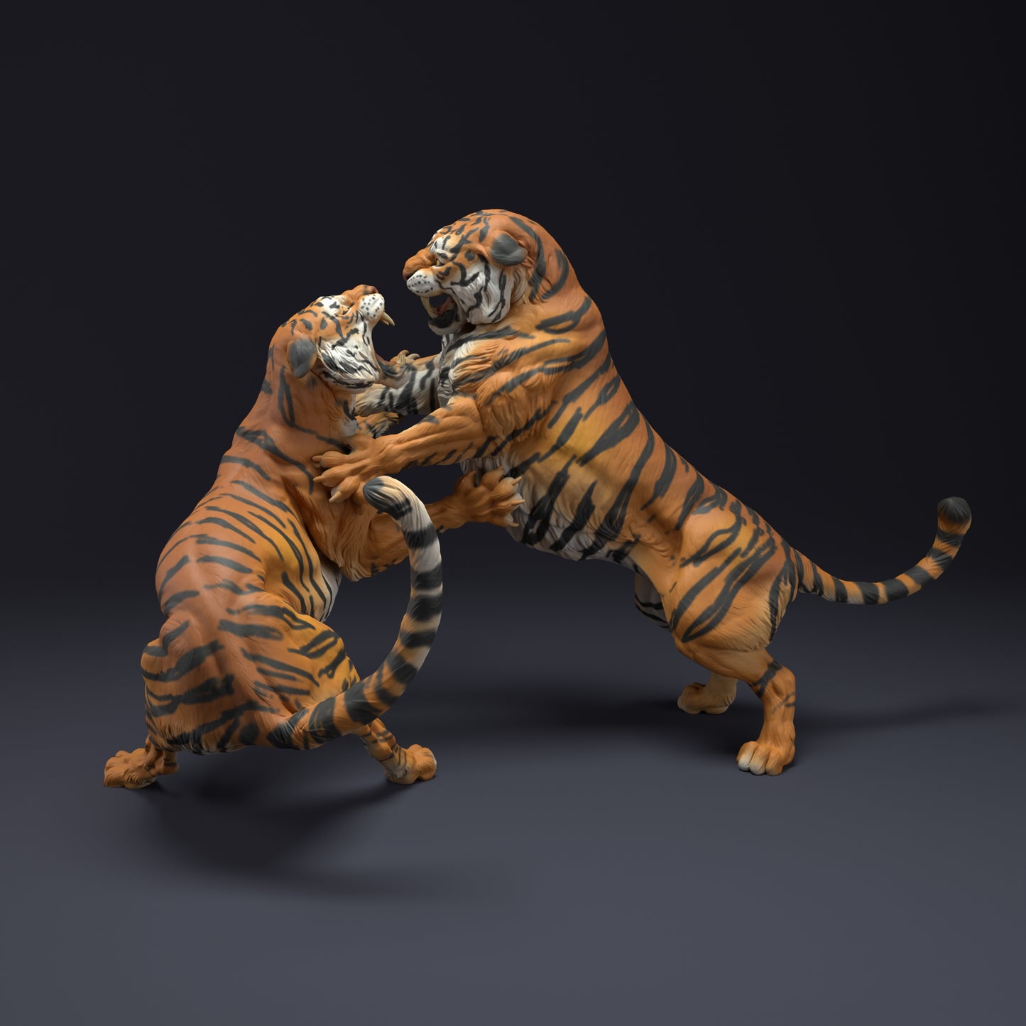 Bengal Tiger Fight - Animal Den Miniatures