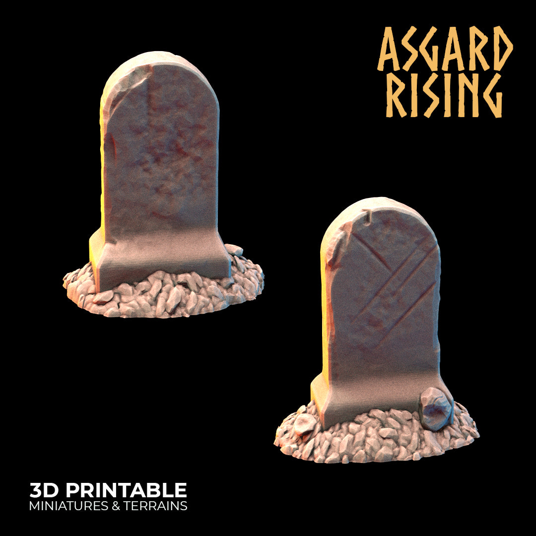 Cemetery Gravestones - Asgard Rising