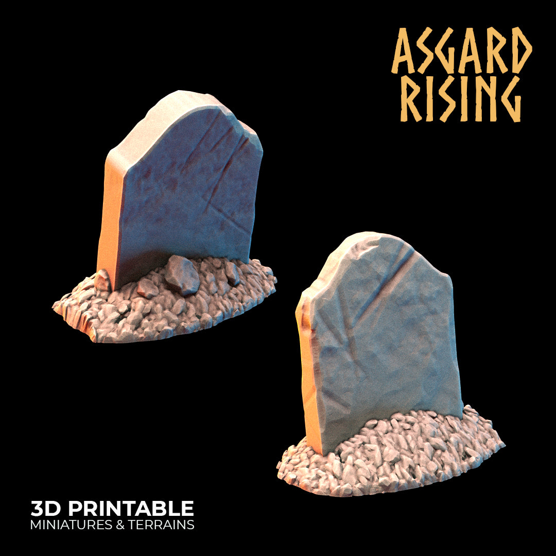 Cemetery Gravestones - Asgard Rising