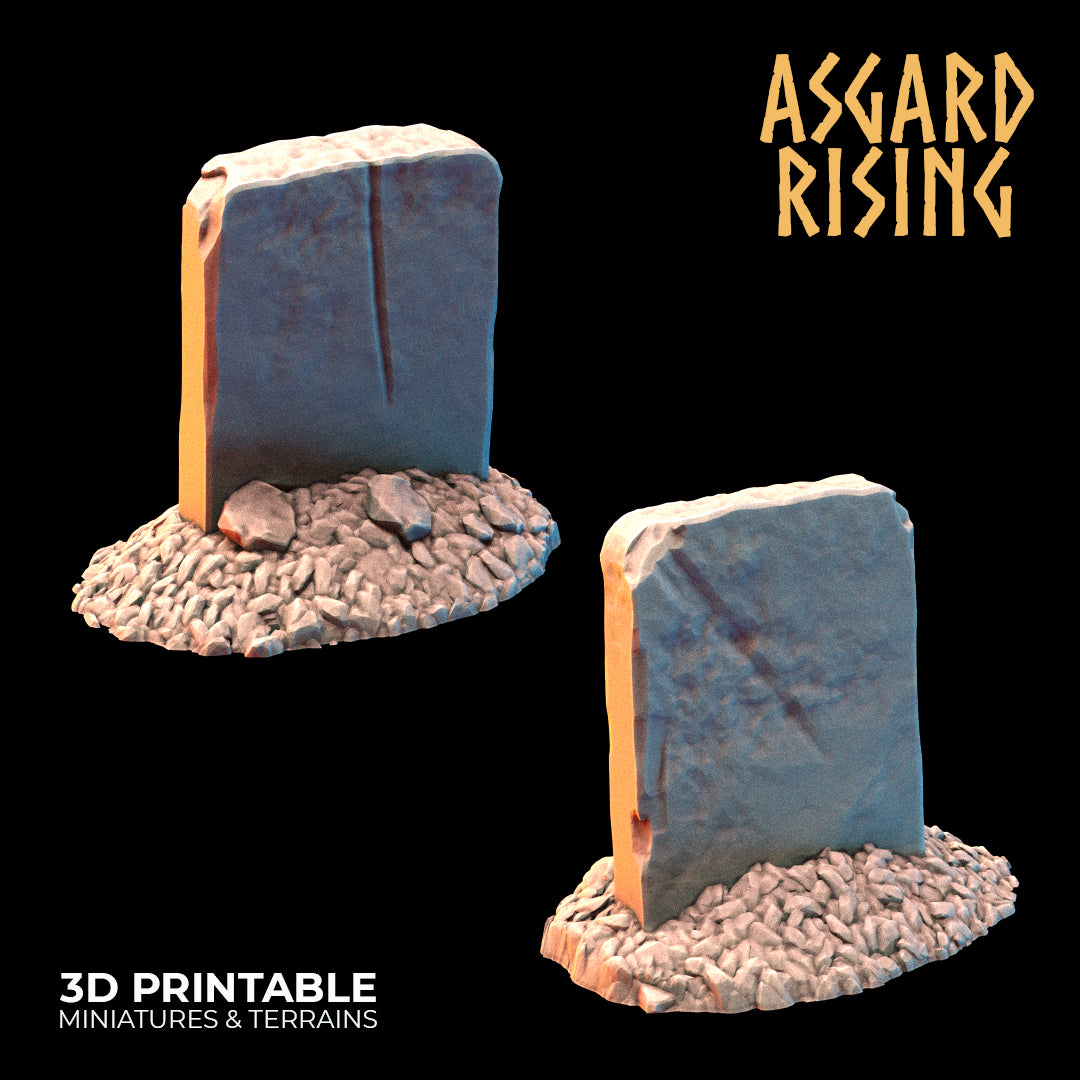 Cemetery Gravestones - Asgard Rising