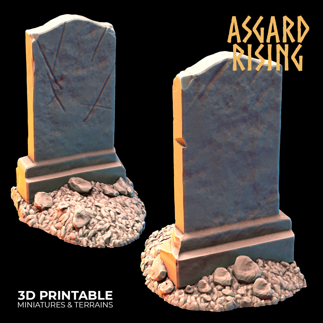 Cemetery Gravestones - Asgard Rising