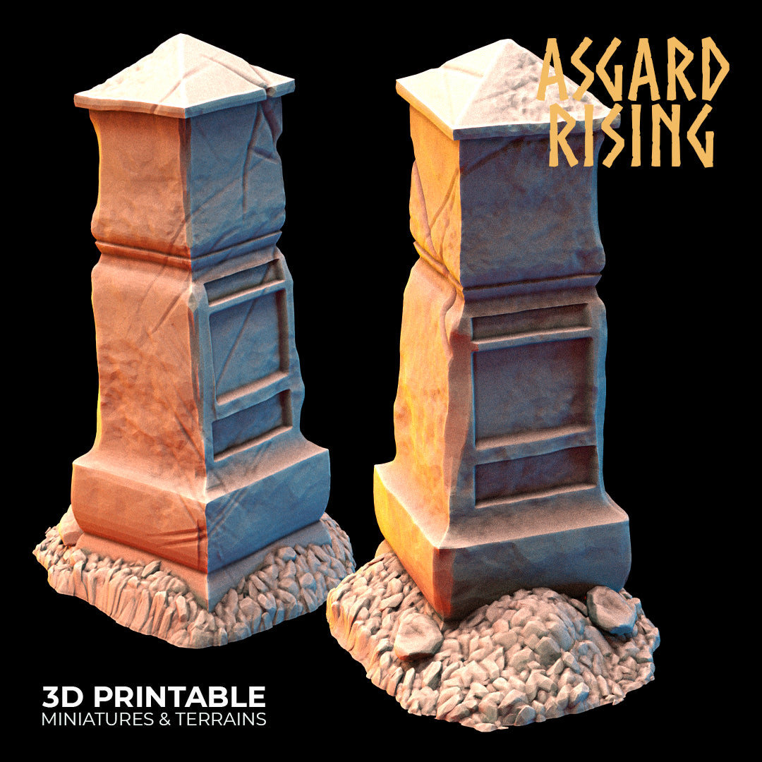 Cemetery Gravestones - Asgard Rising