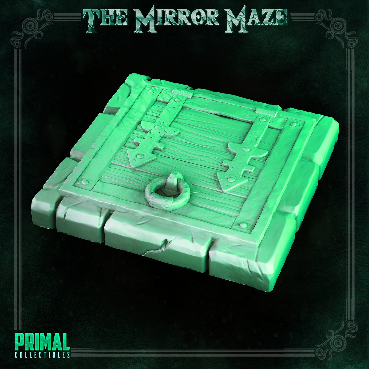 Trapdoor & Wooden door - THE MIRROR MAZE - MASTERS OF DUNGEONS QUEST - Primal Collectibles