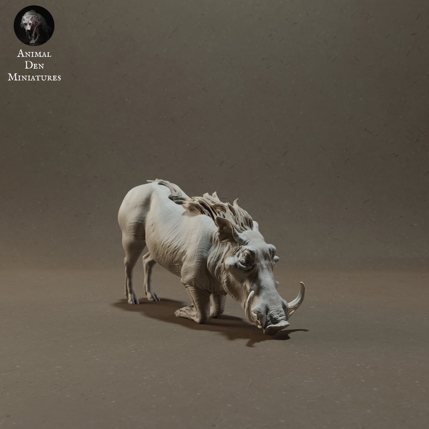 Common Warthog Kneel - Animal Den Miniatures