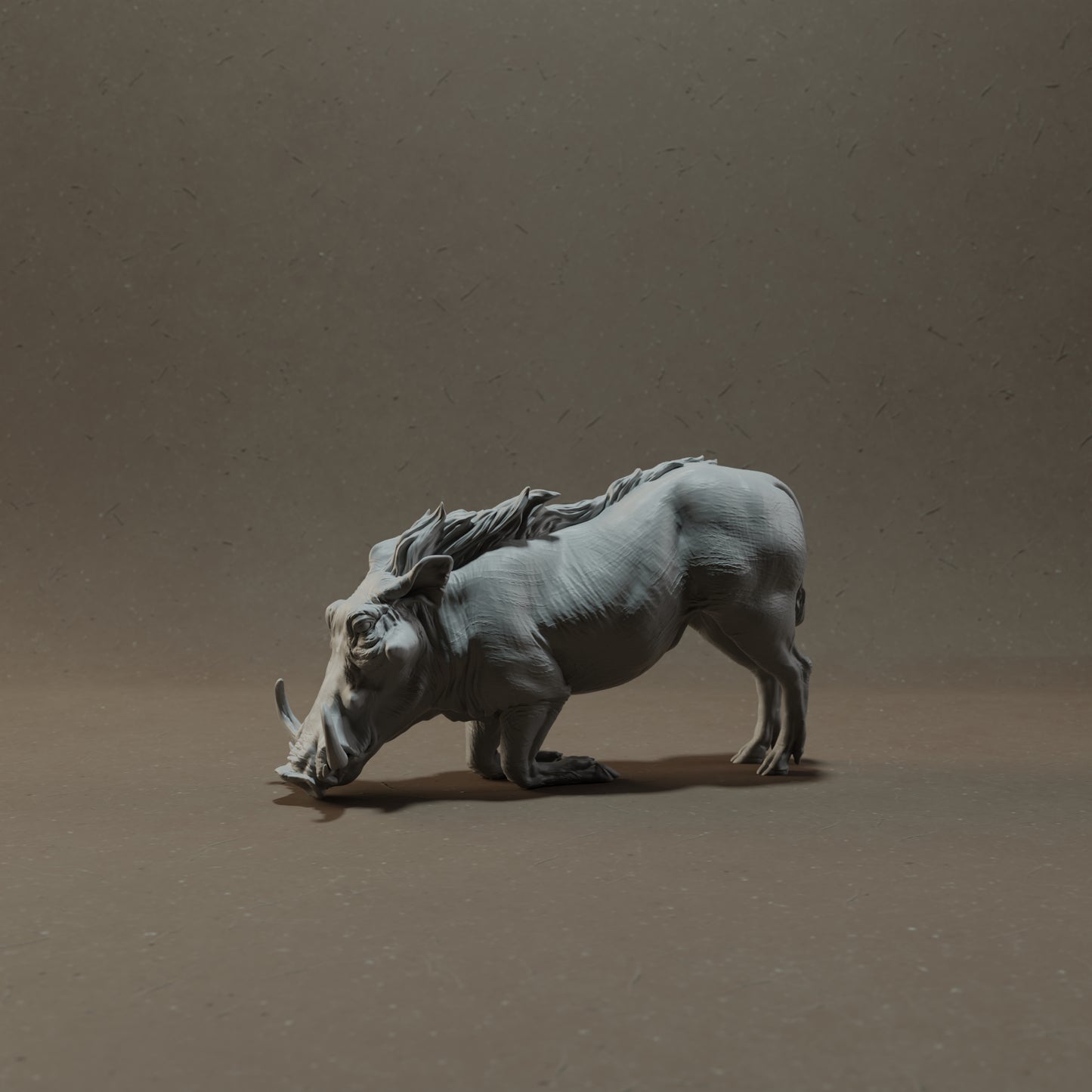 Common Warthog Kneel - Animal Den Miniatures