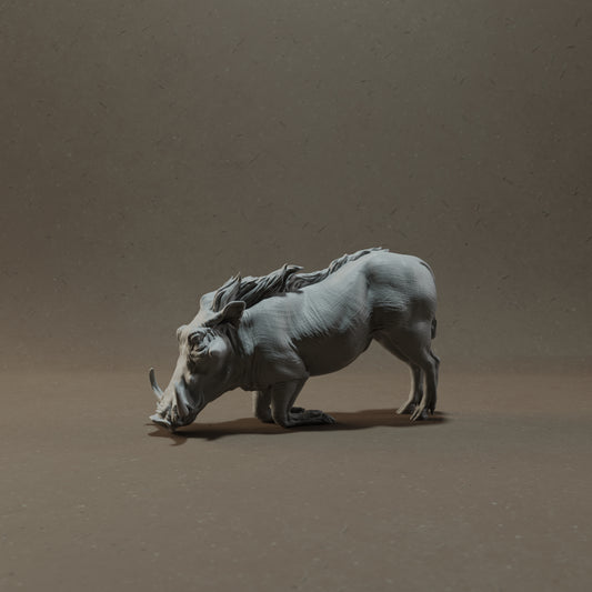 Common Warthog Kneel - Animal Den Miniatures