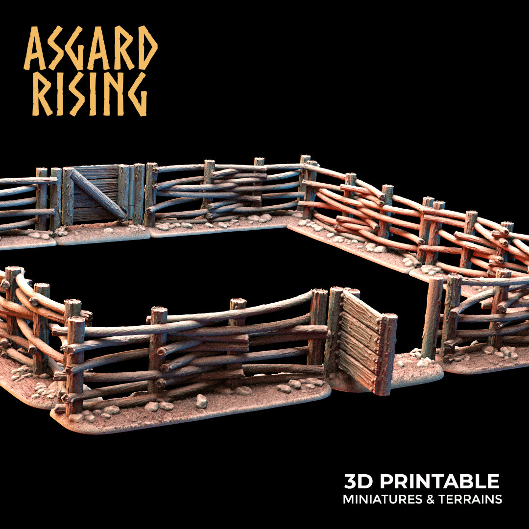 WATTLE FENCE Set with Gate  - Asgard Rising