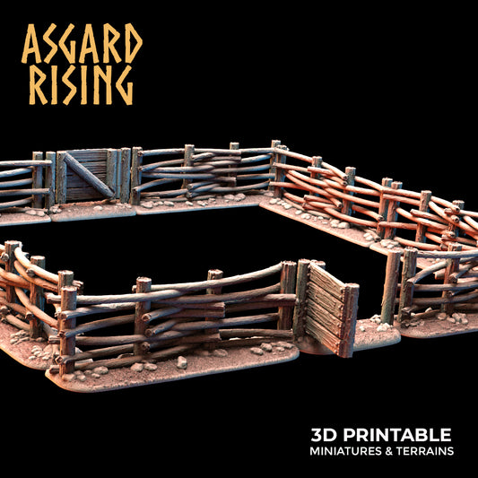 WATTLE FENCE Set with Gate  - Asgard Rising