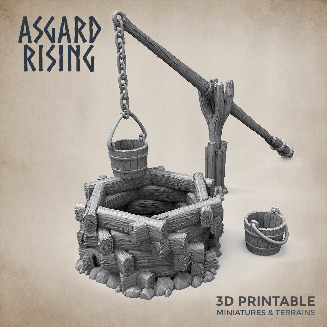 Large Well With a Crane Interactive Terrain  - Asgard Rising