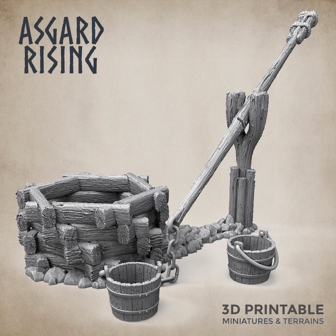 Large Well With a Crane Interactive Terrain  - Asgard Rising