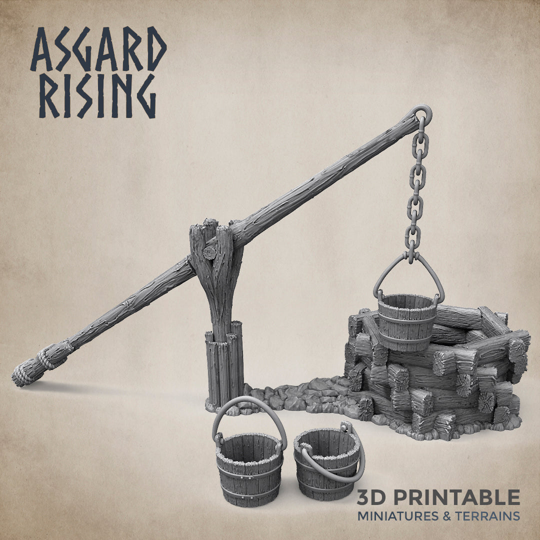 Large Well With a Crane Interactive Terrain  - Asgard Rising