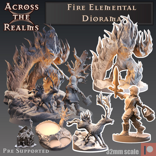 Fire Elemental Diorama - Across the Realms