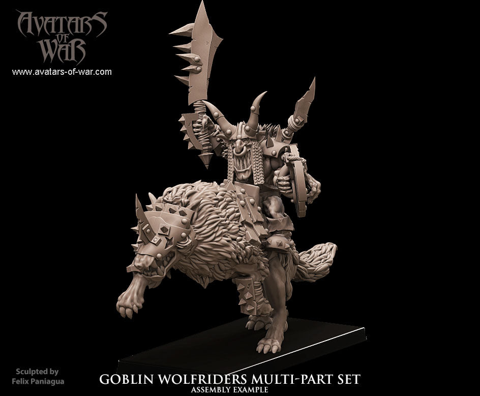 10x Goblin Wolfriders multi-part regiment - Avatars of War