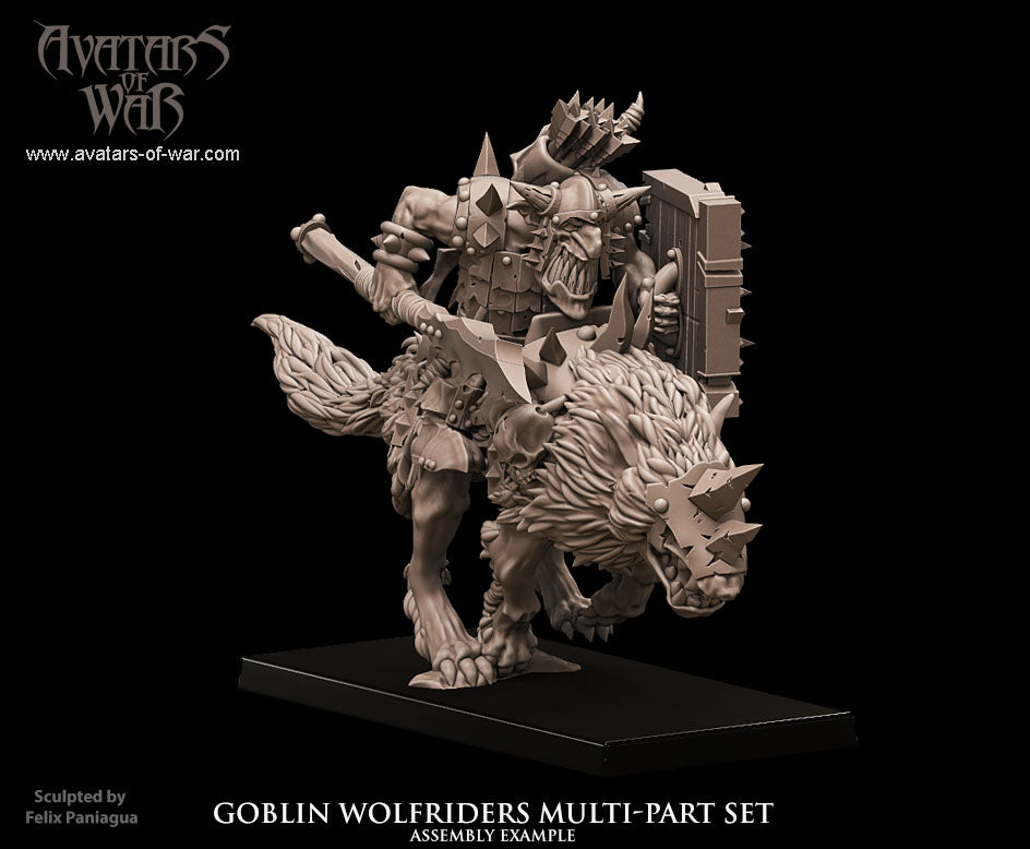 10x Goblin Wolfriders multi-part regiment - Avatars of War