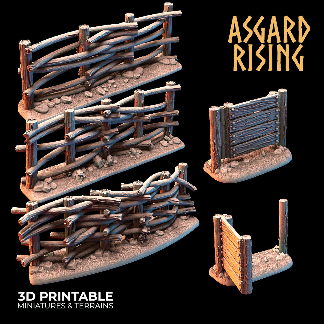 WATTLE FENCE Set with Gate  - Asgard Rising