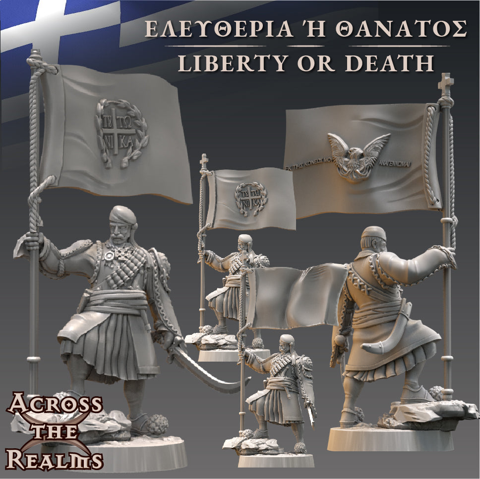 1x Greek war of Independence Standard Bearer - Across the Realms