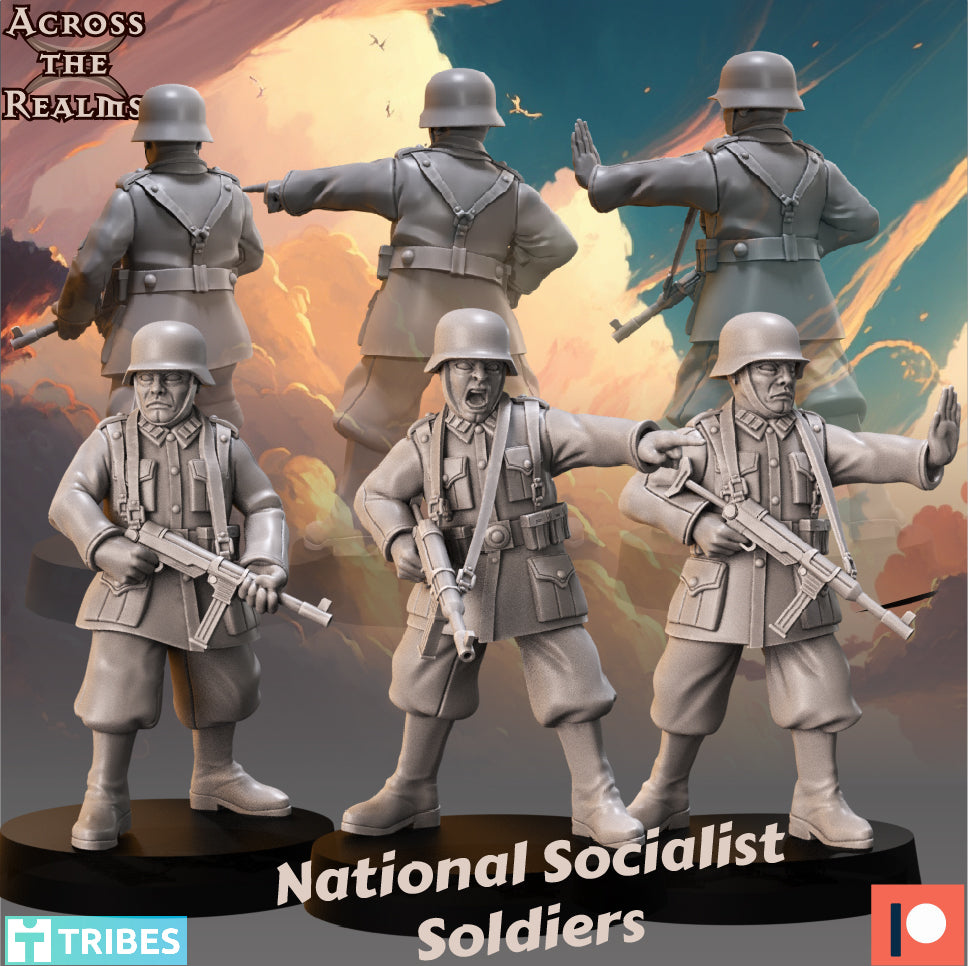 3x National Socialist Soldiers - Across the Realms