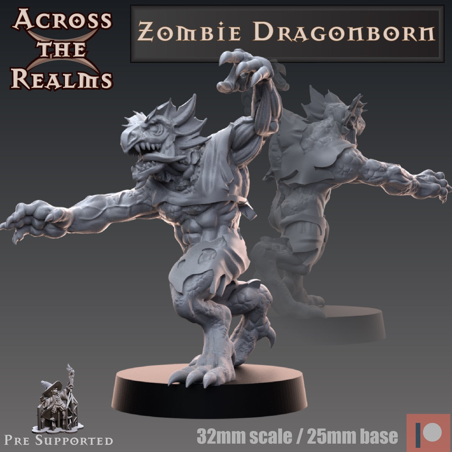 1x Zombie Dragonborn - Across the Realms