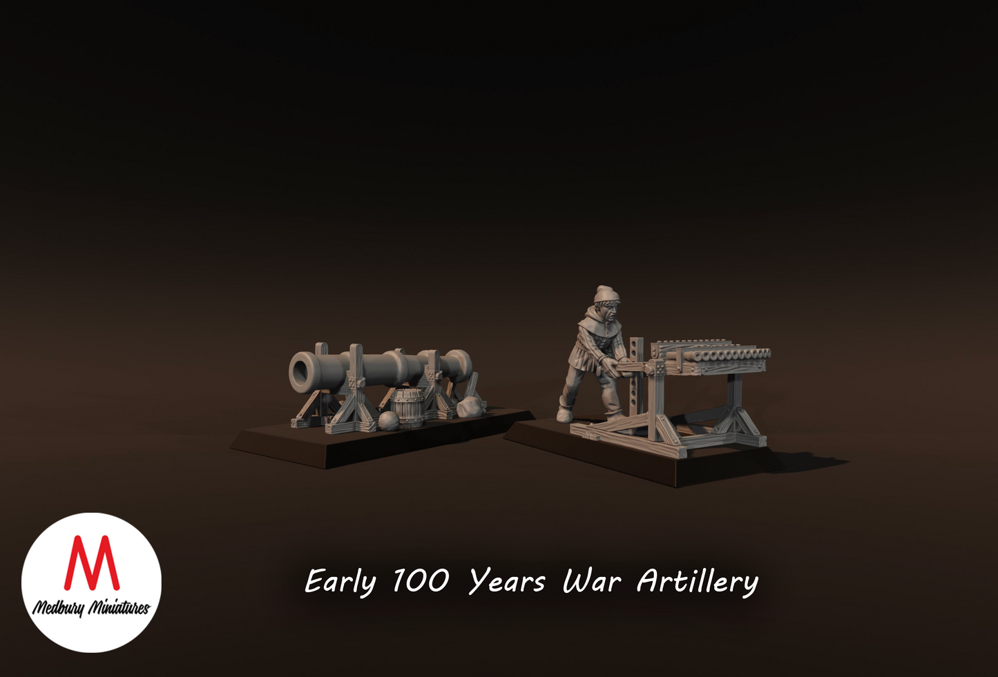 100 Years War Artillery Set - Medbury Miniatures