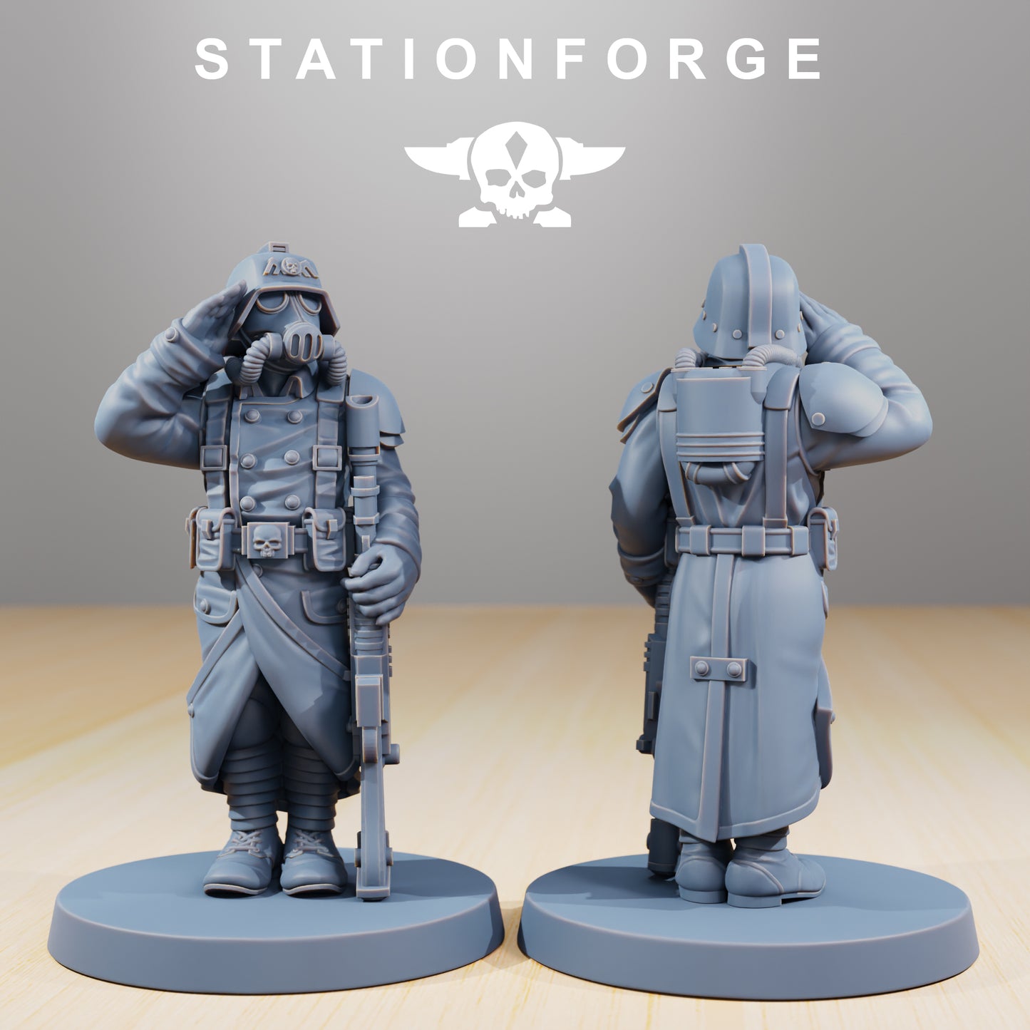 Poses de marche des Grimguards - Station Forge