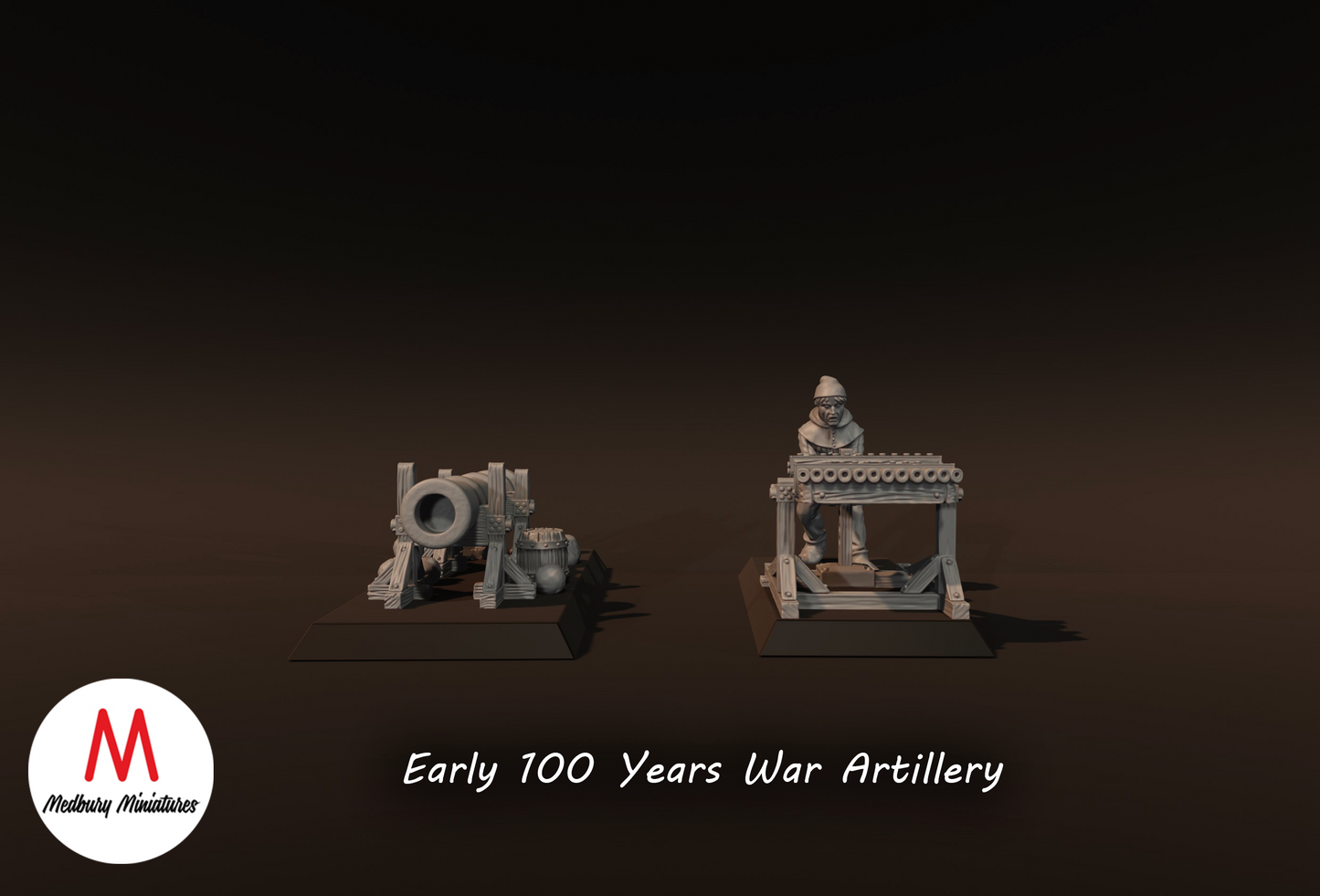 100 Years War Artillery Set - Medbury Miniatures