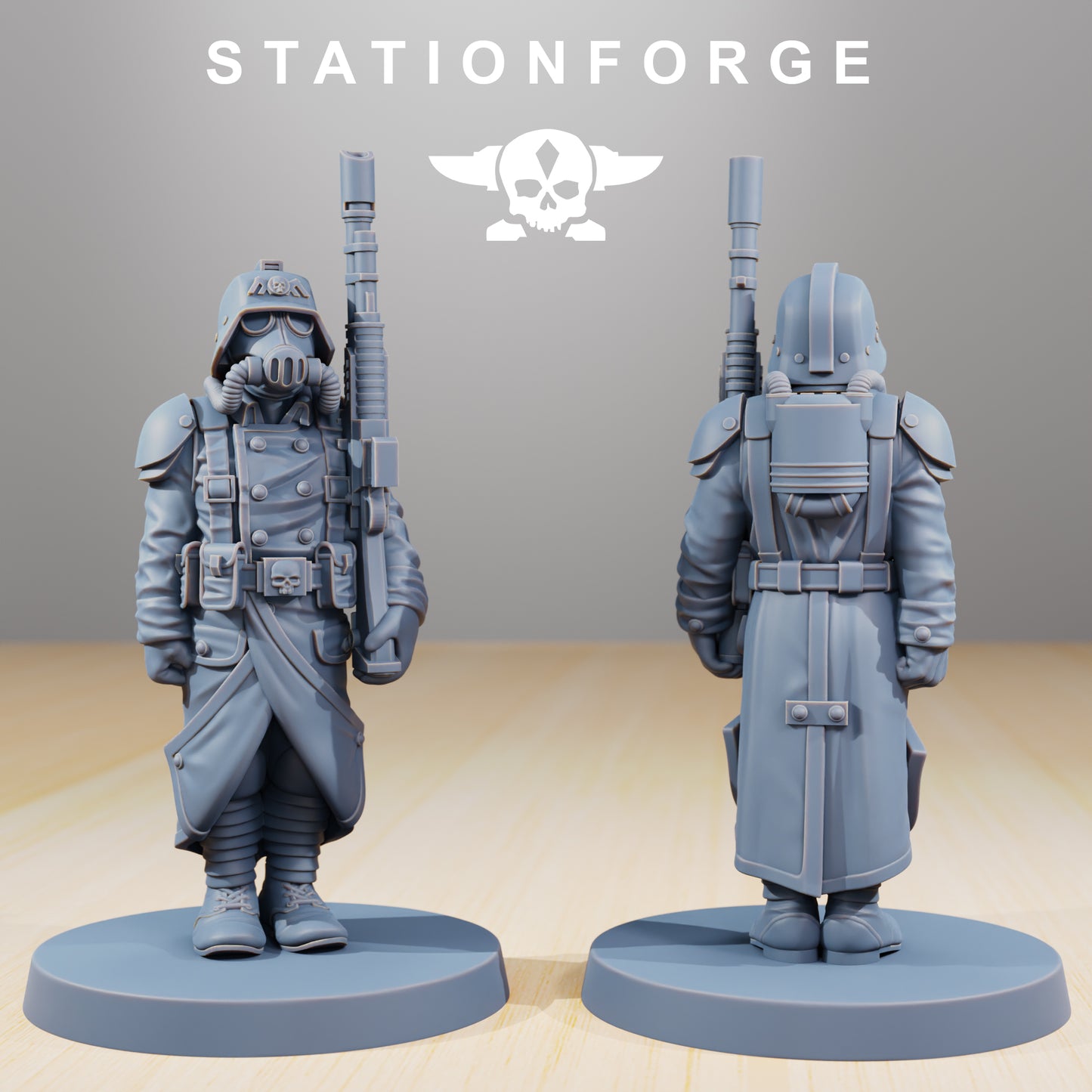 Poses de marche des Grimguards - Station Forge