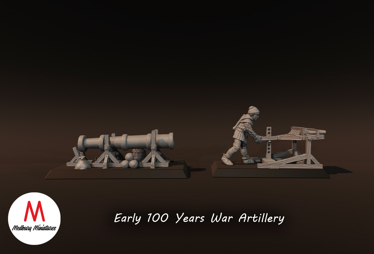 100 Years War Artillery Set - Medbury Miniatures