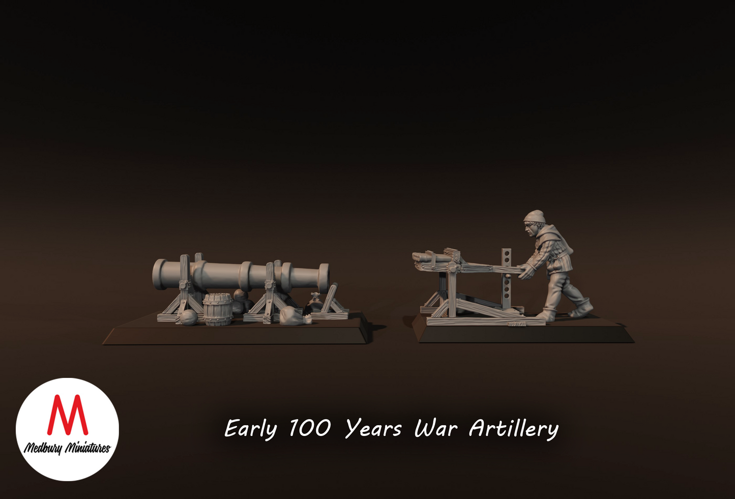 100 Years War Artillery Set - Medbury Miniatures