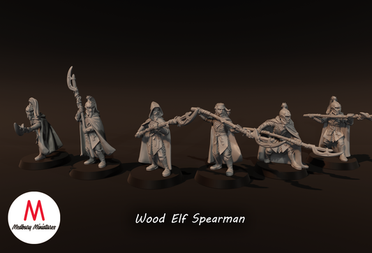 Wood Elf Spearmen - Medbury Miniatures