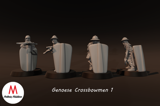 Genoese Crossbowmen 1 - Medbury Miniatures