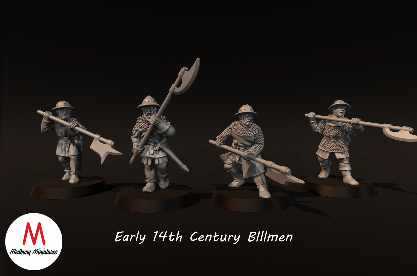 Early 14th Century Billmen - Medbury Miniatures