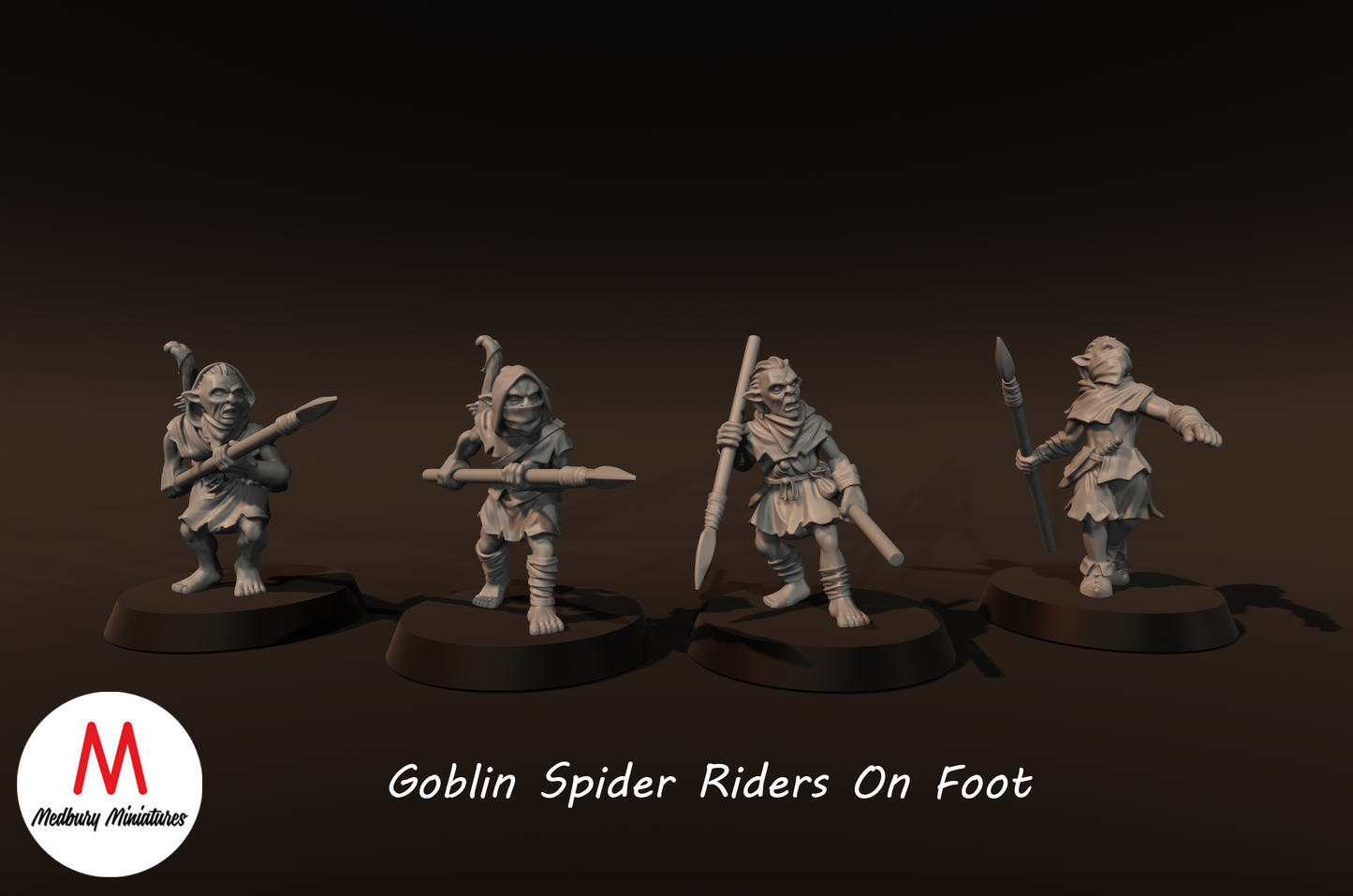 Goblin Spider Riders on Foot - Medbury Miniatures