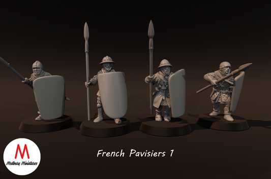 Französische Pavisiers 1 - Medbury Miniatures