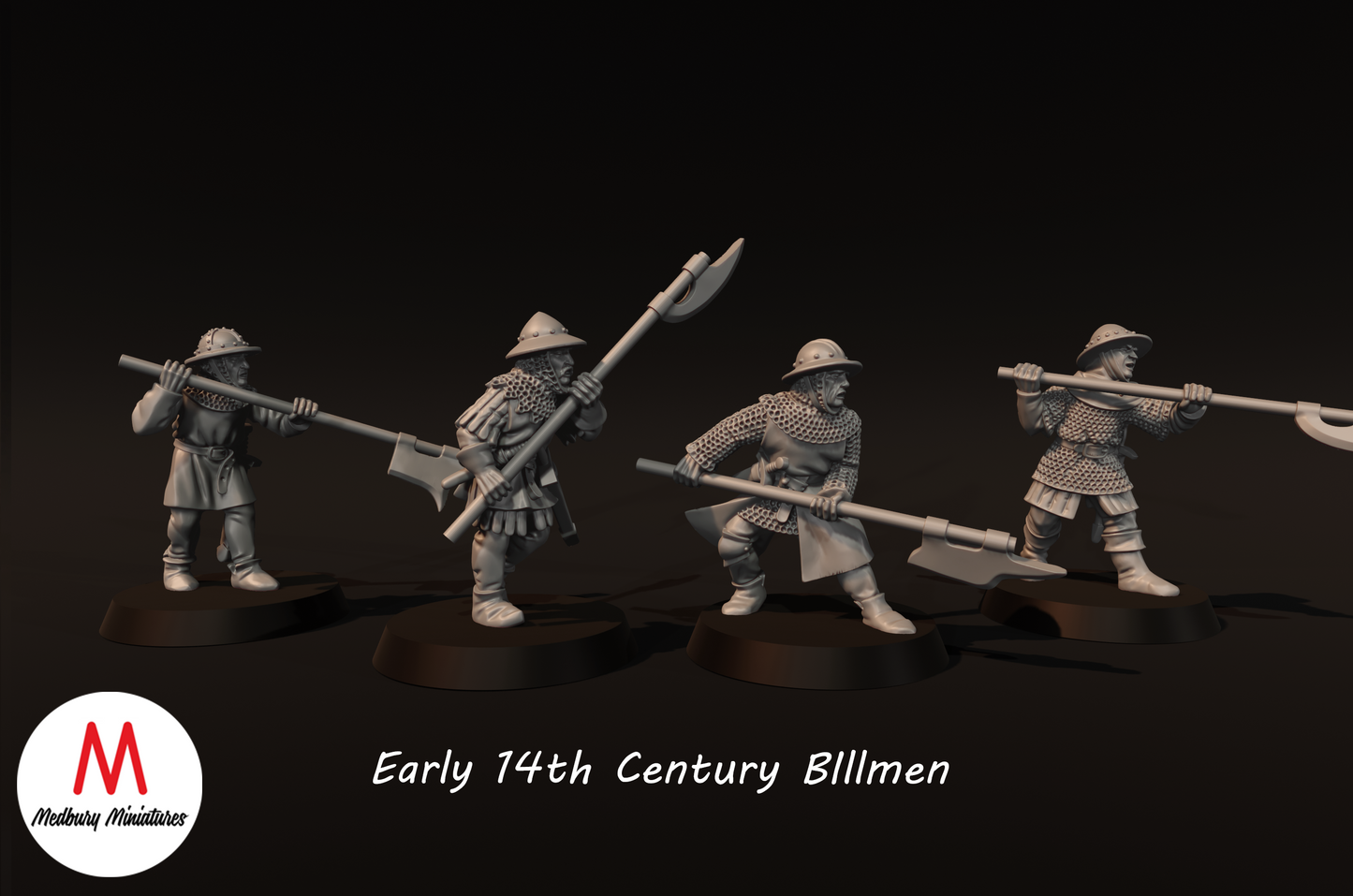 Early 14th Century Billmen - Medbury Miniatures