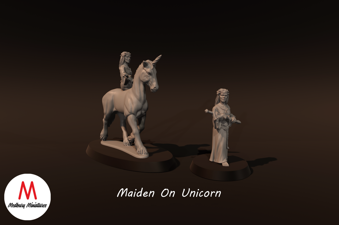 Jungfrau auf Einhorn - Medbury Miniatures