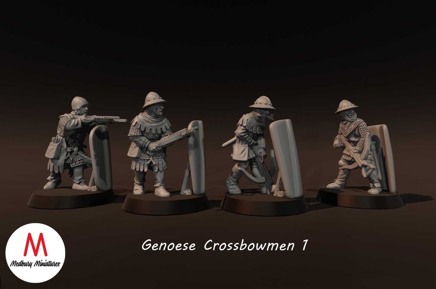 Genoese Crossbowmen 1 - Medbury Miniatures