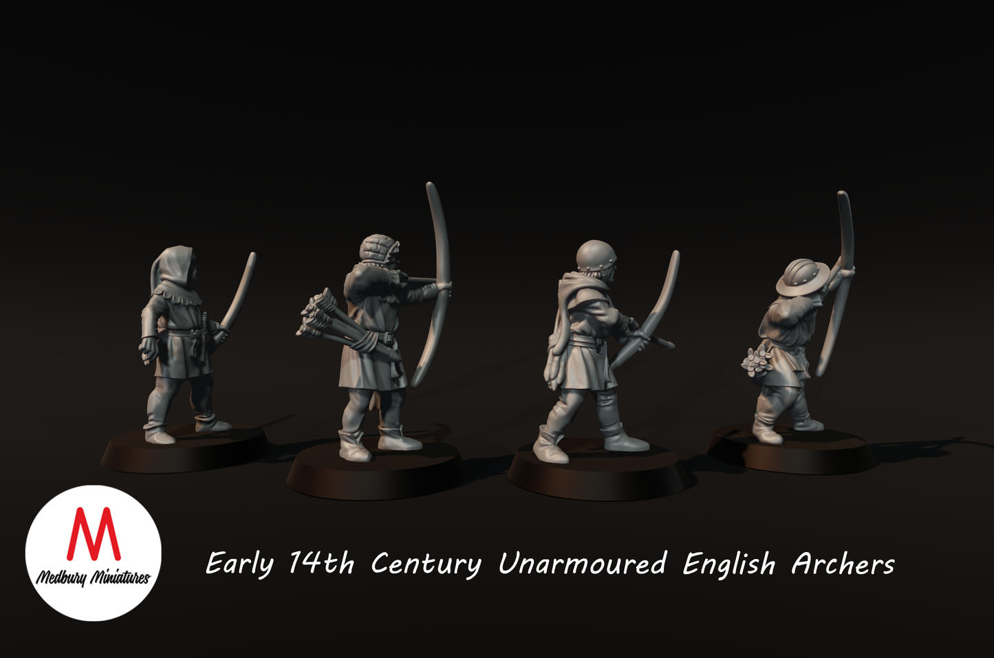 Early 14th Century Unarmoured English Archers - Medbury Miniatures