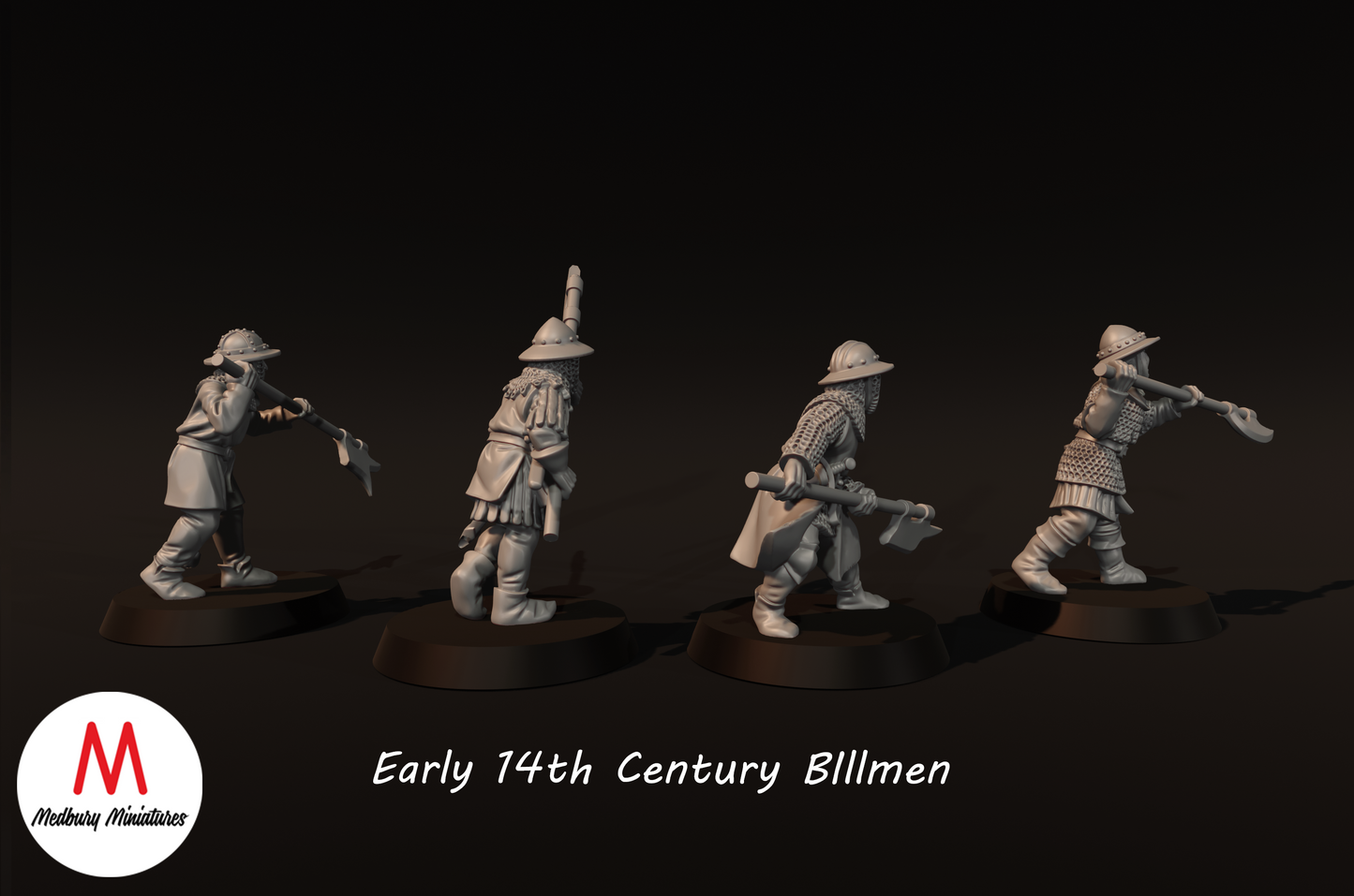 Billmen aus dem frühen 14. Jahrhundert - Medbury Miniatures