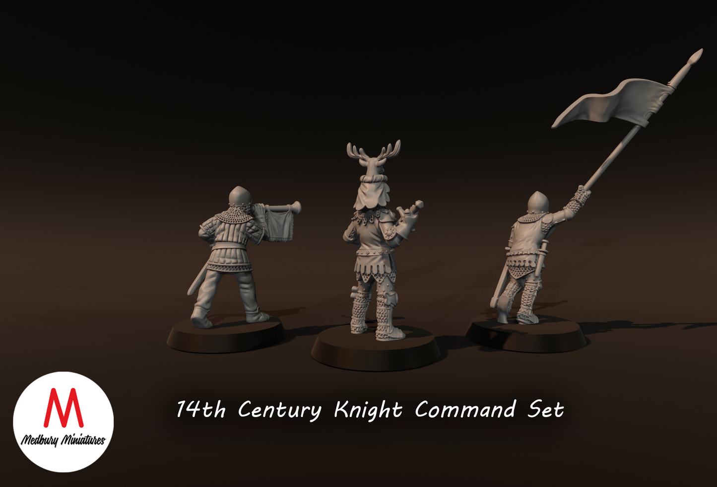 14th Century Knight Command Set - Medbury Miniatures