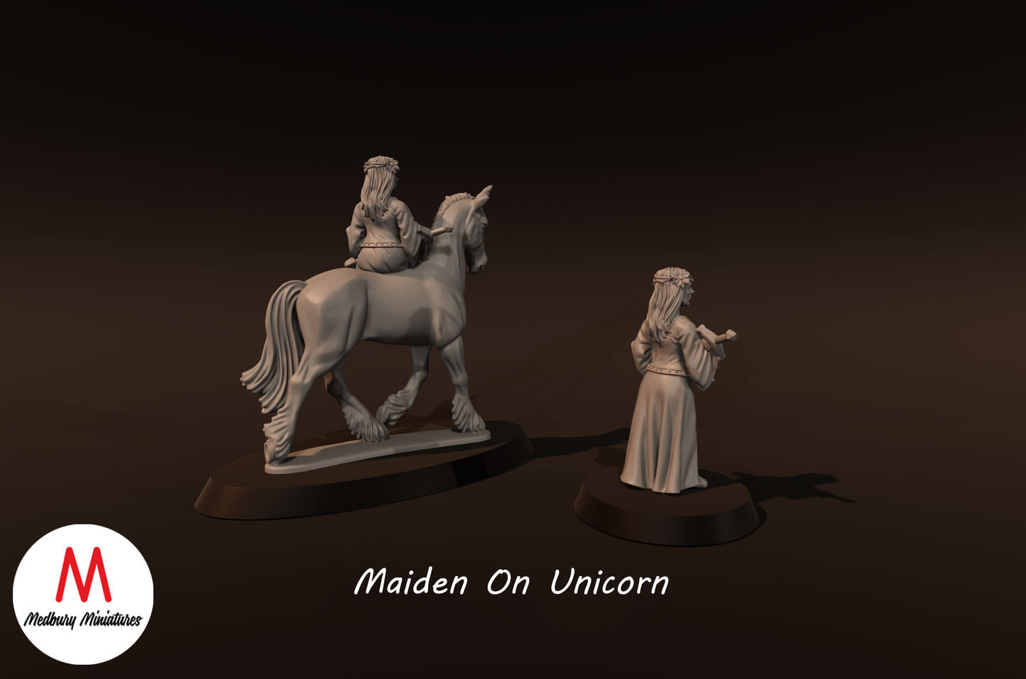 Jeune fille sur une licorne - Medbury Miniatures