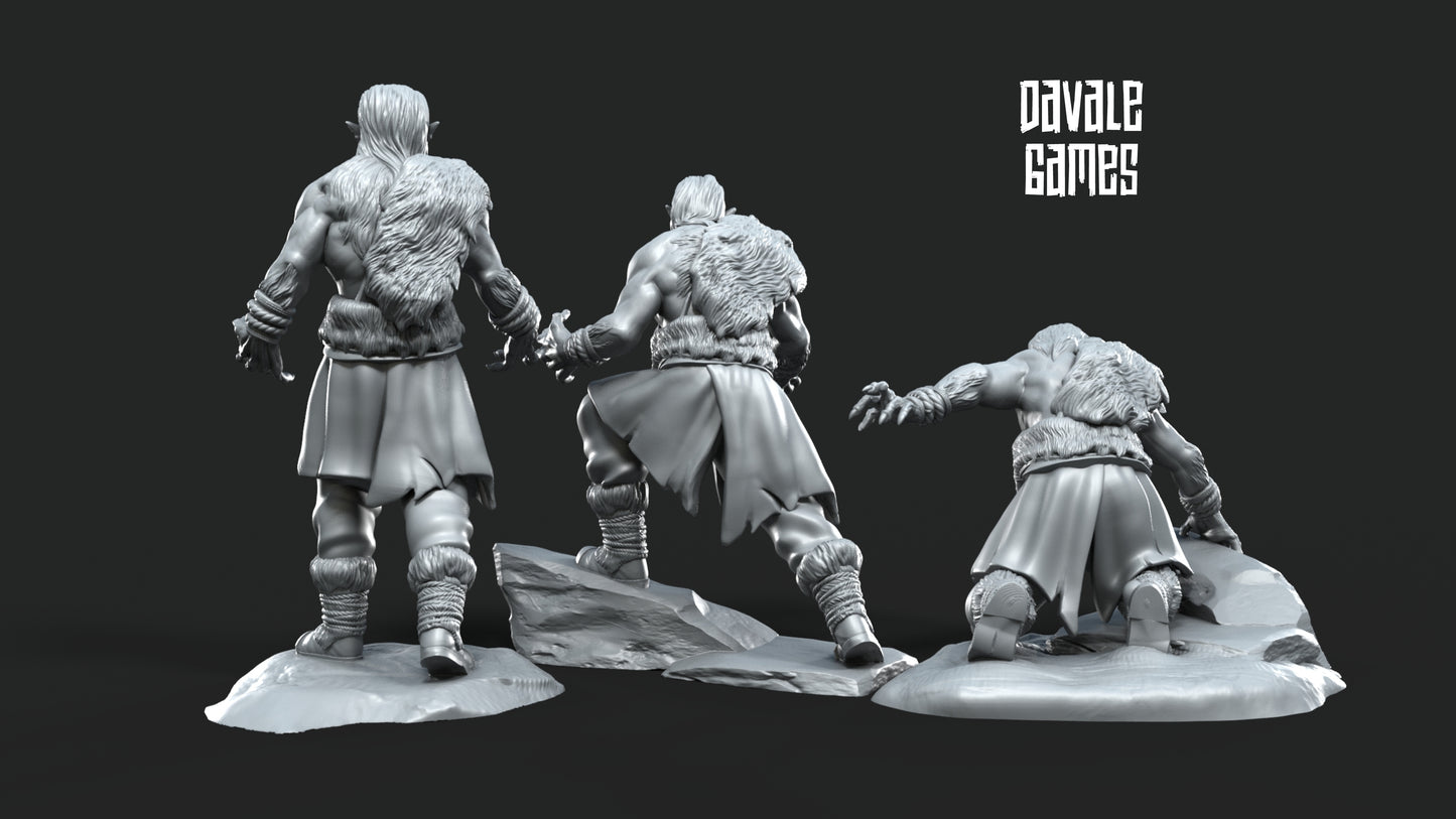 3x Berserkers Halfwolf - Mythological - Davale Games