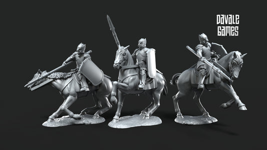 3x Grey Castle Knights - Grey Castle - Davale Games