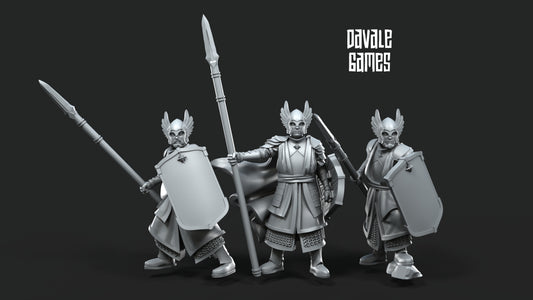 3x Grey Castle Guards of the Grey Tree à pied - Grey Castle - Davale Games