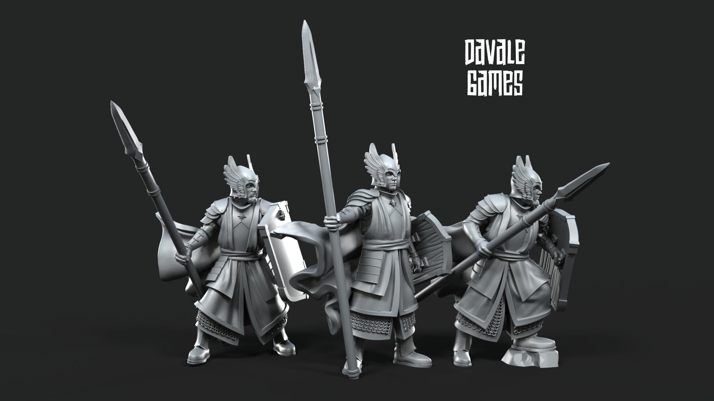 3x Grey Castle Guards of the Grey Tree on Foot - Grey Castle - Davale Games